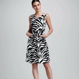 Kate Spade Black and White Zebra Print Dress